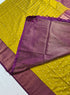 Kanchi Vegan Silk Saree With Contrast Blouse and Rich Jari Pallu