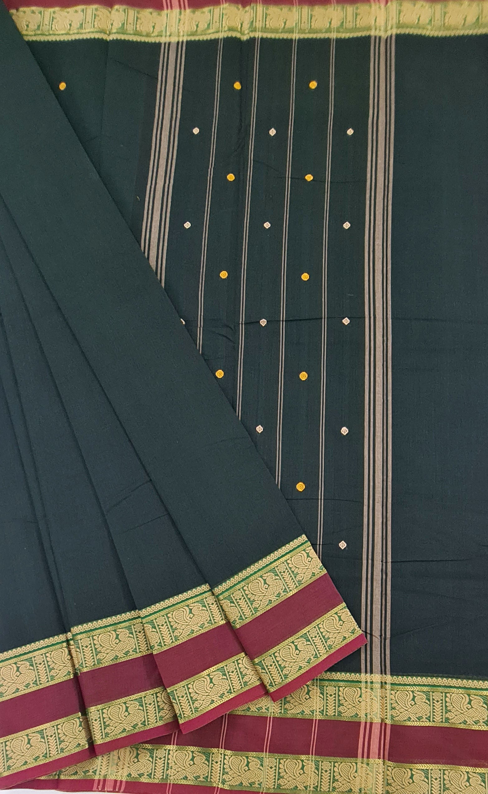 Kanchipuram Cotton Saree with Blouse