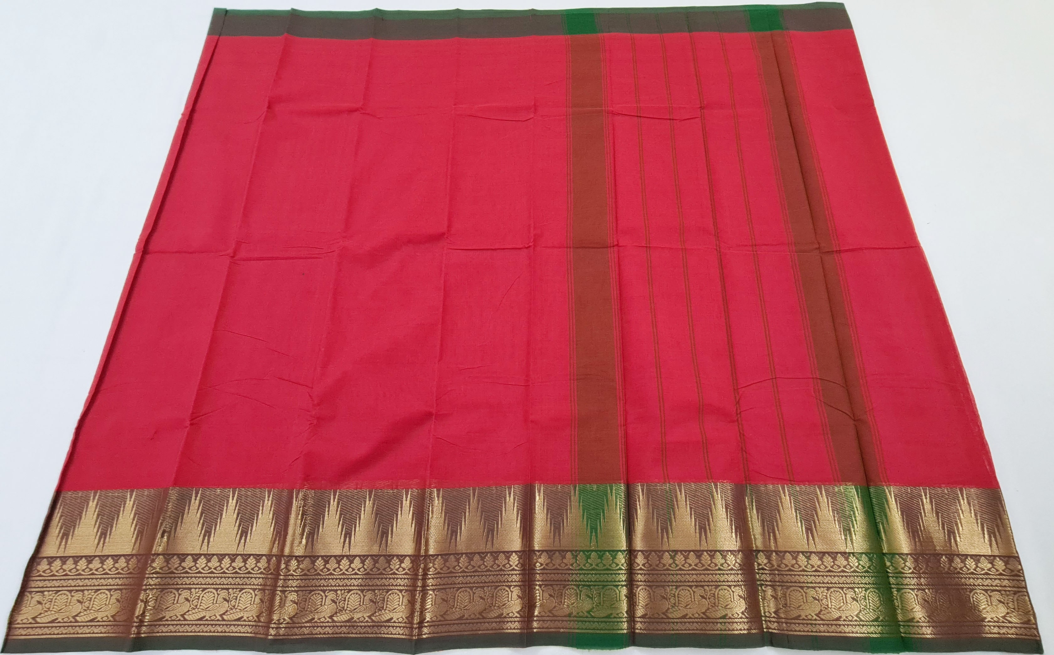 Kanchipuram Cotton Saree without Blouse