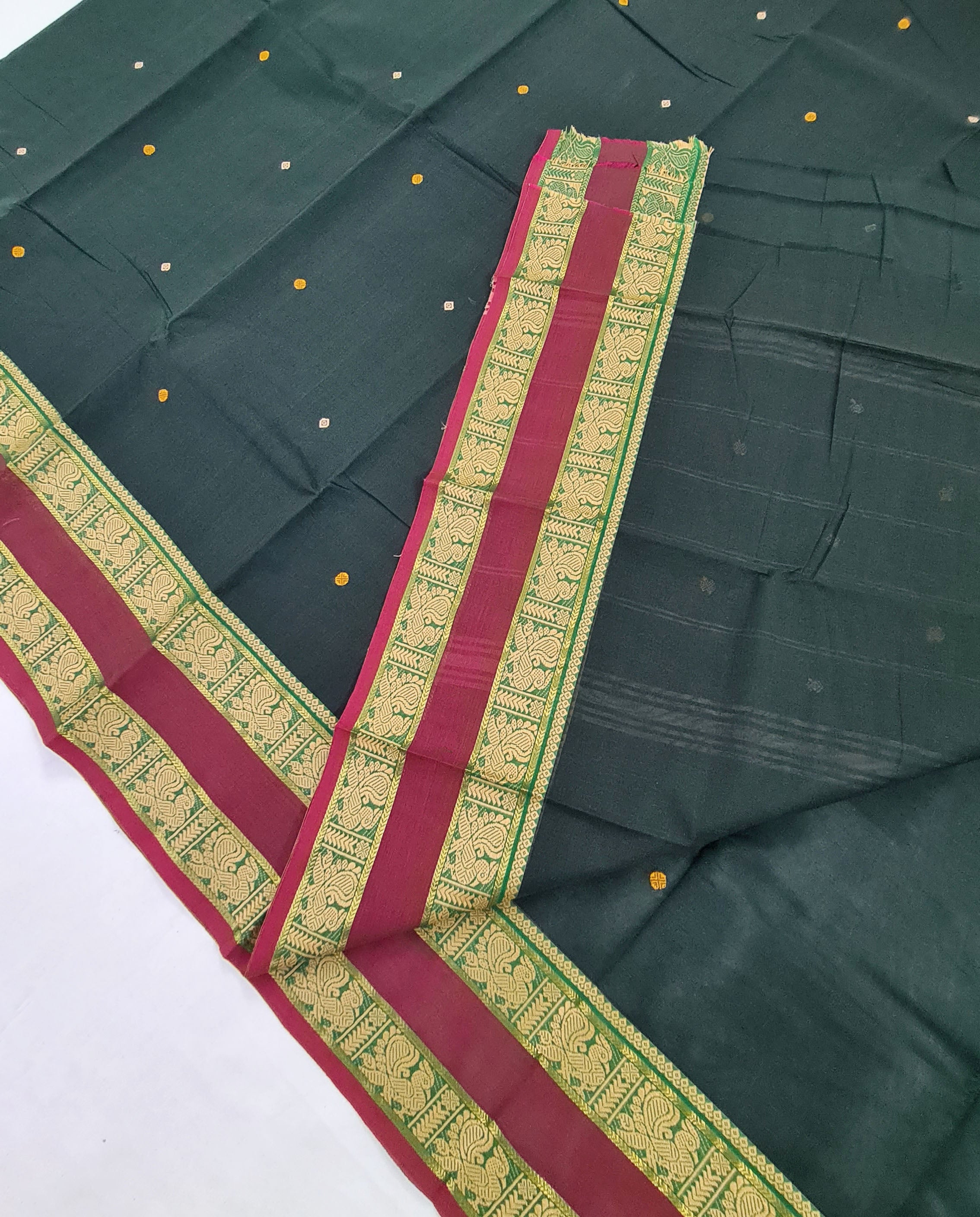 Kanchipuram Cotton Saree with Blouse