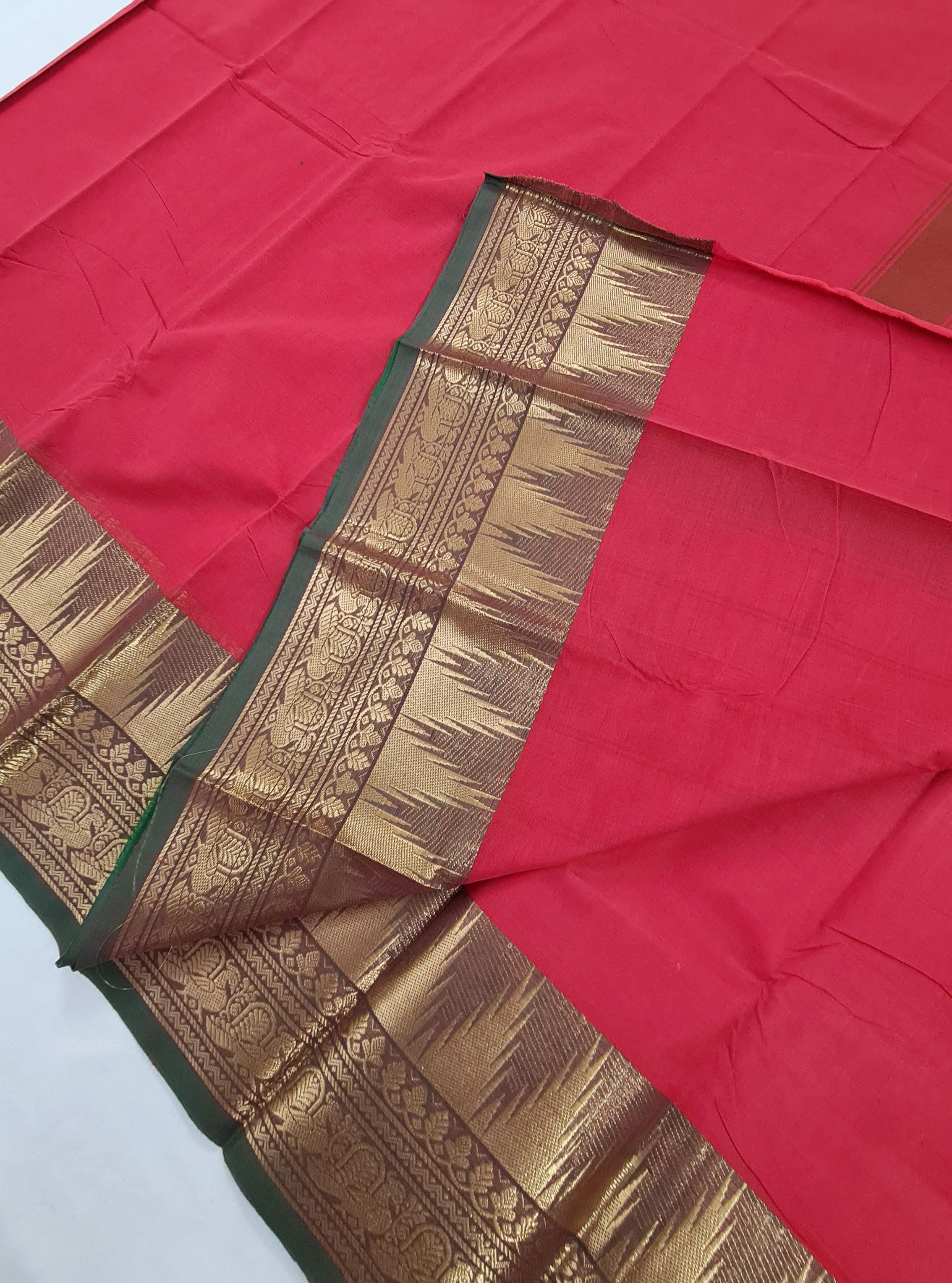 Kanchipuram Cotton Saree without Blouse