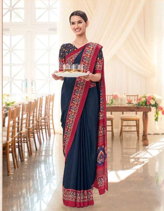 Vipul Presents Smart Silk Vol-2 Crape Printed Uniform style Sarees Collection