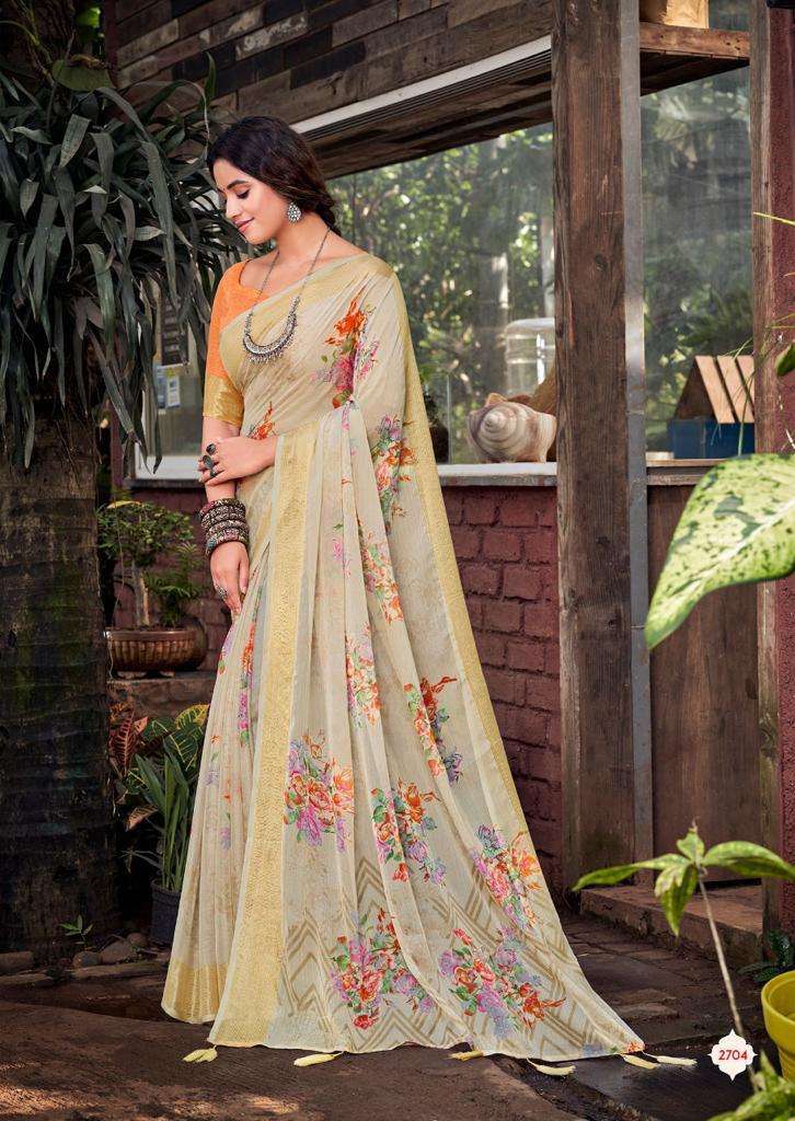 Kashvi Creation Presents Saheli Chiffon Printed Sarees Collection