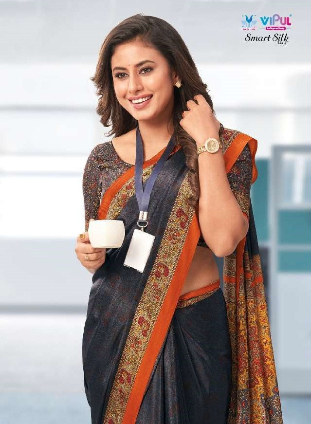 Vipul Presents Smart Silk Vol-3 Crape Sarees Collection