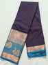 Kanchi Vegan Silk Saree with Contrast Blouse and Rich Jari Pallu
