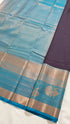 Kanchi Vegan Silk Saree with Contrast Blouse and Rich Jari Pallu