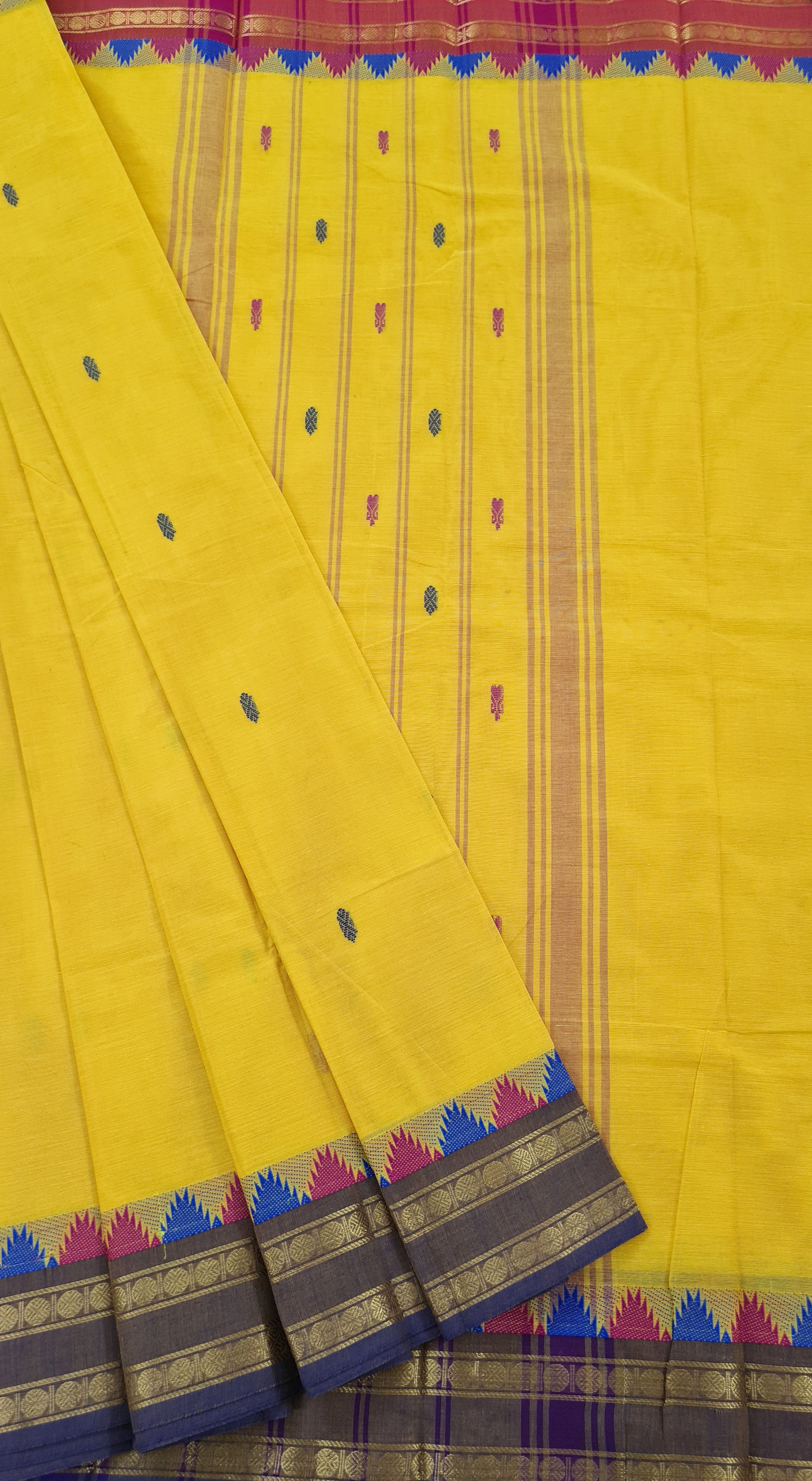 Kanchipuram Cotton Saree with Blouse