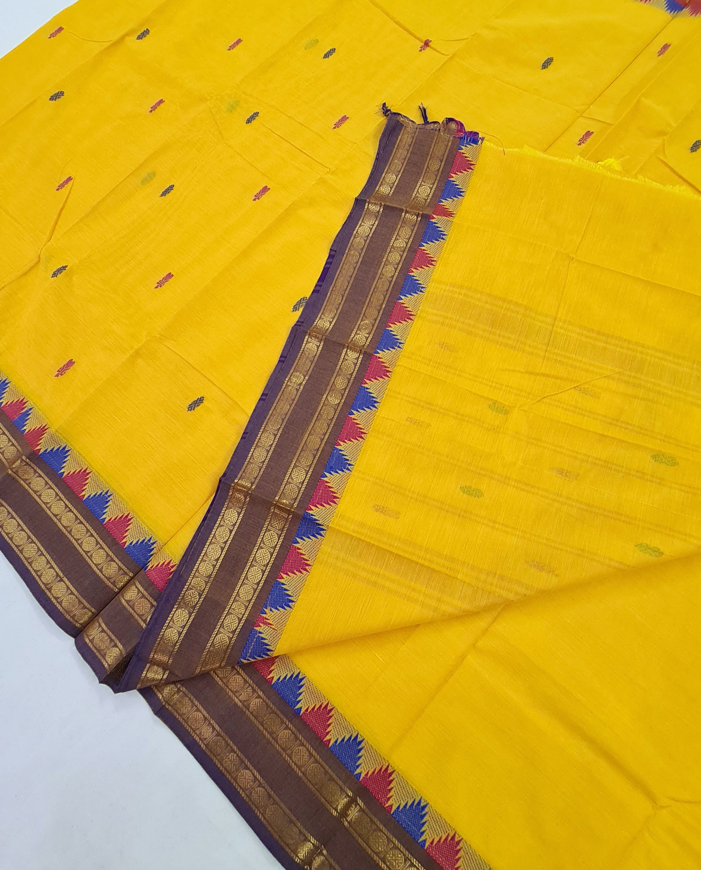 Kanchipuram Cotton Saree with Blouse