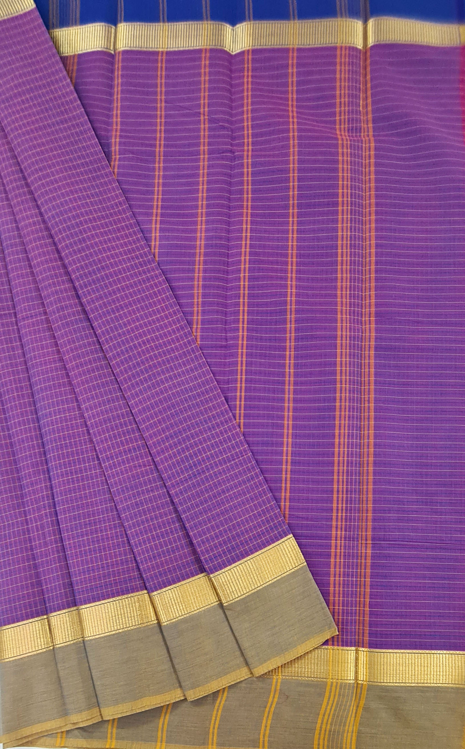 Kanchipuram Cotton Saree with Blouse