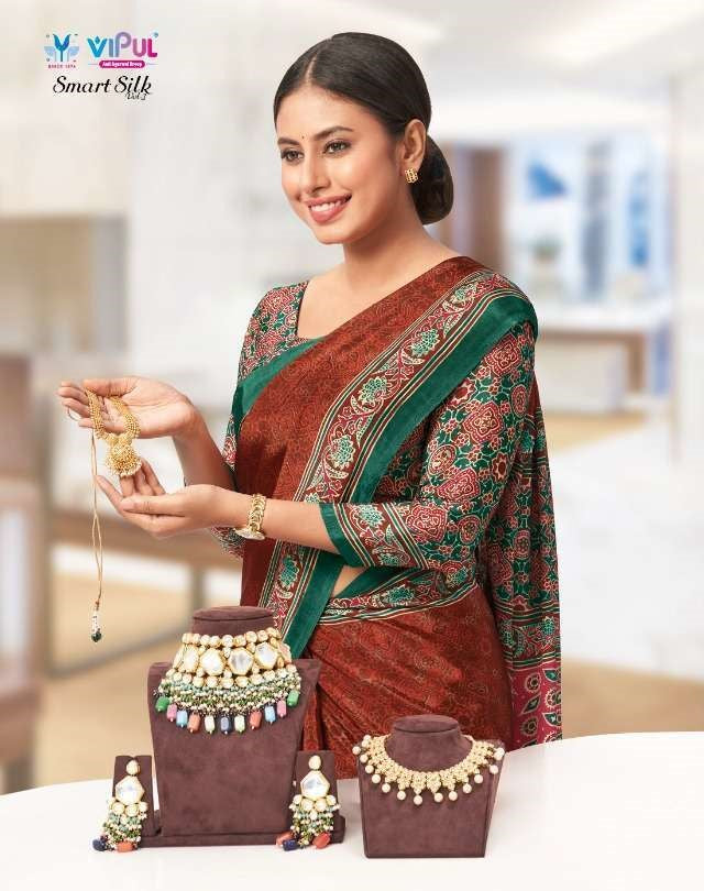 Vipul Presents Smart Silk Vol-3 Crape Sarees Collection