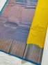 Kanchi Vegan Silk Saree With Contrast Blouse and Rich Jari Pallu