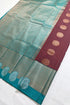 Kanchi Vegan Silk Saree With Contrast Blouse and Rich Jari Pallu