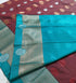 Kanchi Vegan Silk Saree With Contrast Blouse and Rich Jari Pallu
