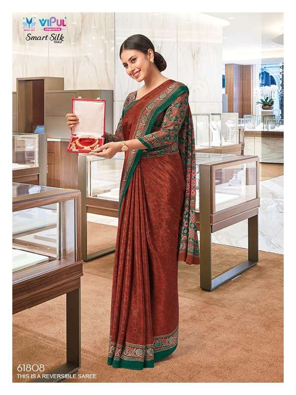Vipul Presents Smart Silk Vol-3 Crape Sarees Collection