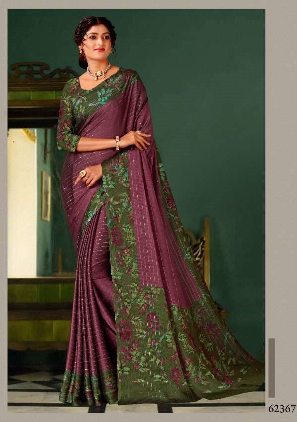 Vipul Presents Shimmer Juliet Chiffon Printed Sarees Collection
