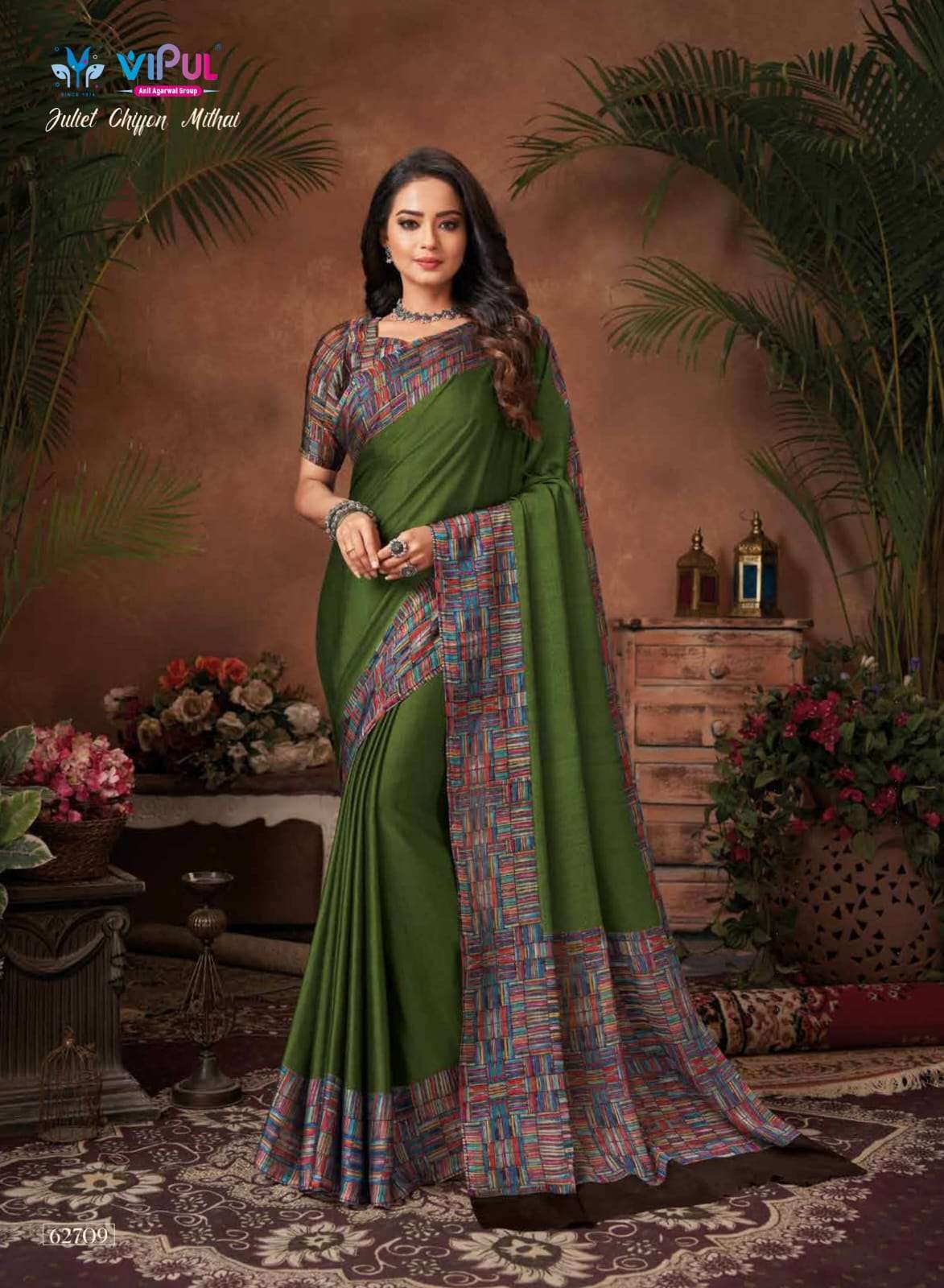 Vipul Presents Juliet Chiffon Mithai Fancy Sarees Collection