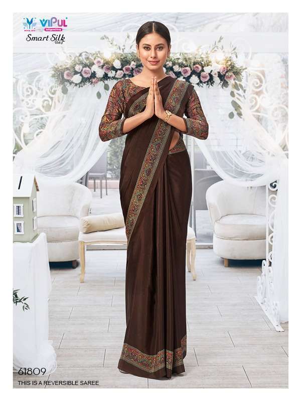 Vipul Presents Smart Silk Vol-3 Crape Sarees Collection