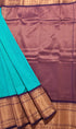 Kanchi Vegan Silk Saree With Contrast Blouse and Rich Jari Pallu