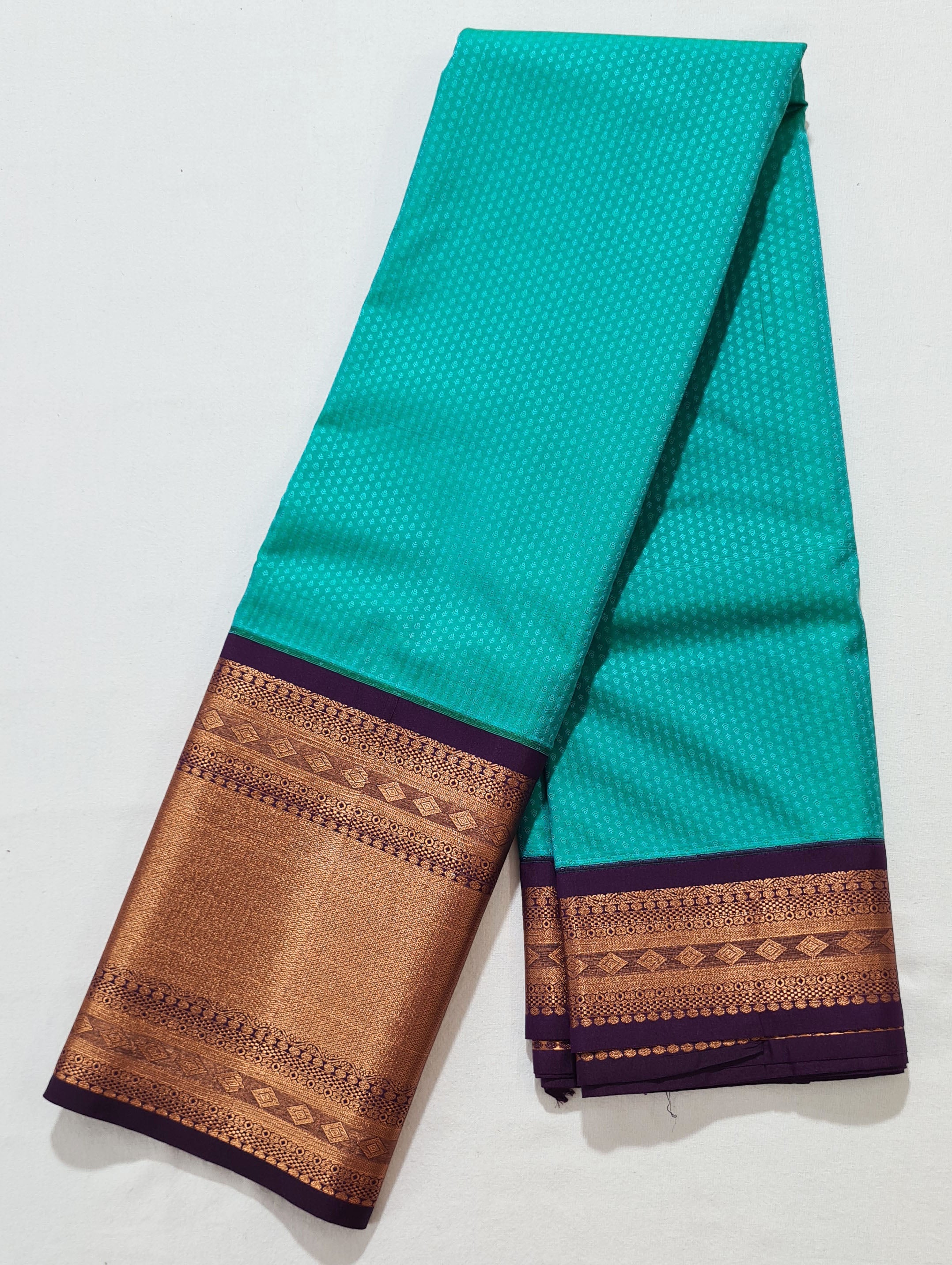 Kanchi Vegan Silk Saree With Contrast Blouse and Rich Jari Pallu