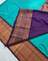 Kanchi Vegan Silk Saree With Contrast Blouse and Rich Jari Pallu