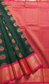 Kanchi Vegan Silk Saree With Contrast Blouse and Rich Jari Pallu