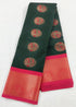 Kanchi Vegan Silk Saree With Contrast Blouse and Rich Jari Pallu