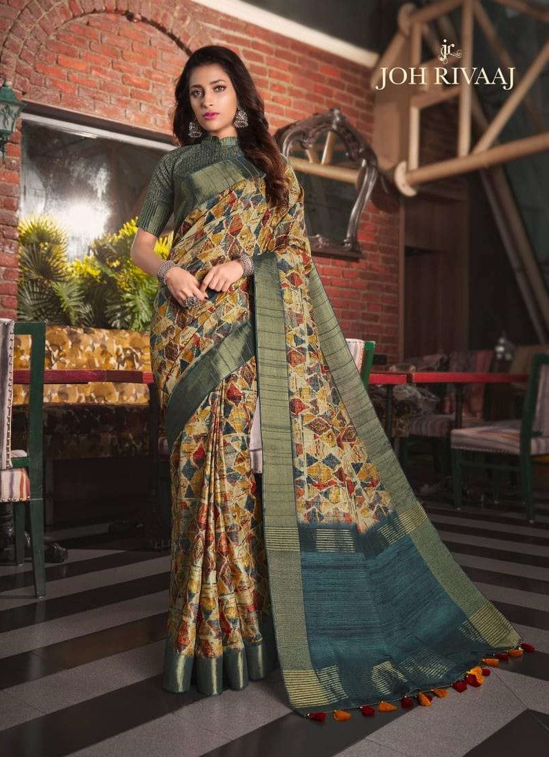 Joh Rivaaj Presents Joganiya 13001 TO 13009 Series Printed Sarees Collection