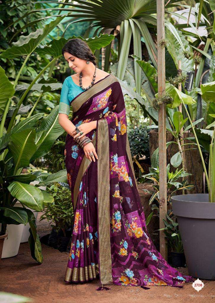 Kashvi Creation Presents Saheli Chiffon Printed Sarees Collection