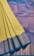 Kanchi Vegan Silk Saree With Contrast Blouse and Rich Jari Pallu