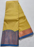 Kanchi Vegan Silk Saree With Contrast Blouse and Rich Jari Pallu