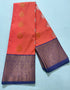 Kanchi Vegan Silk Saree With Contrast Blouse and Rich Jari Pallu