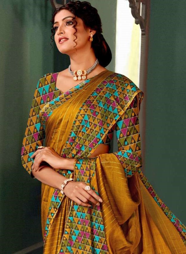 Vipul Presents Shimmer Juliet Chiffon Printed Sarees Collection