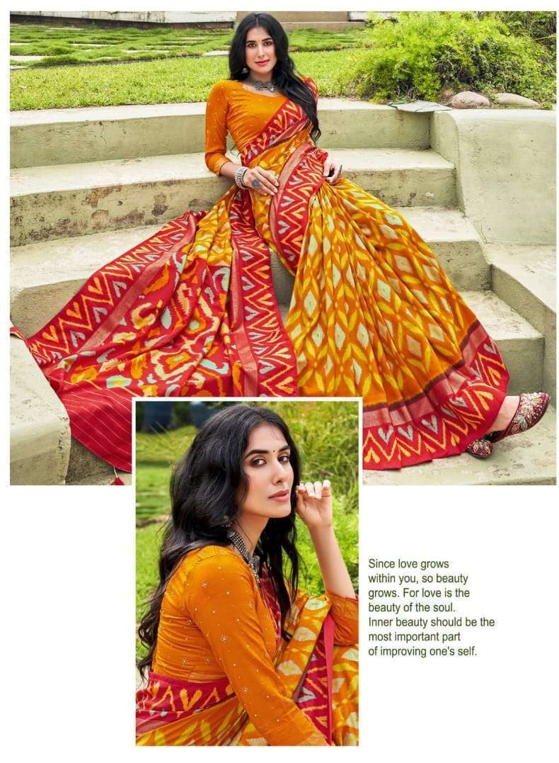 Shubh Shree Presents Sravanam Velvet Tusser Silk Sarees collection
