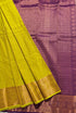Kanchi Vegan Silk Saree With Contrast Blouse and Rich Jari Pallu