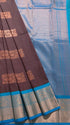 Kanchi Vegan Silk Saree With Contrast Blouse and Rich Jari Pallu