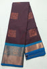 Kanchi Vegan Silk Saree With Contrast Blouse and Rich Jari Pallu