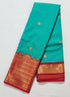 Kanchi Vegan Silk Saree With Contrast Blouse and Rich Jari Pallu