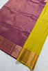 Kanchi Vegan Silk Saree With Contrast Blouse and Rich Jari Pallu