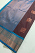 Kanchi Vegan Silk Saree With Contrast Blouse and Rich Jari Pallu