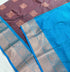 Kanchi Vegan Silk Saree With Contrast Blouse and Rich Jari Pallu