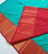 Kanchi Vegan Silk Saree With Contrast Blouse and Rich Jari Pallu