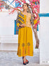 Aksara Trend Rayon Gown With Koti Style Kurti