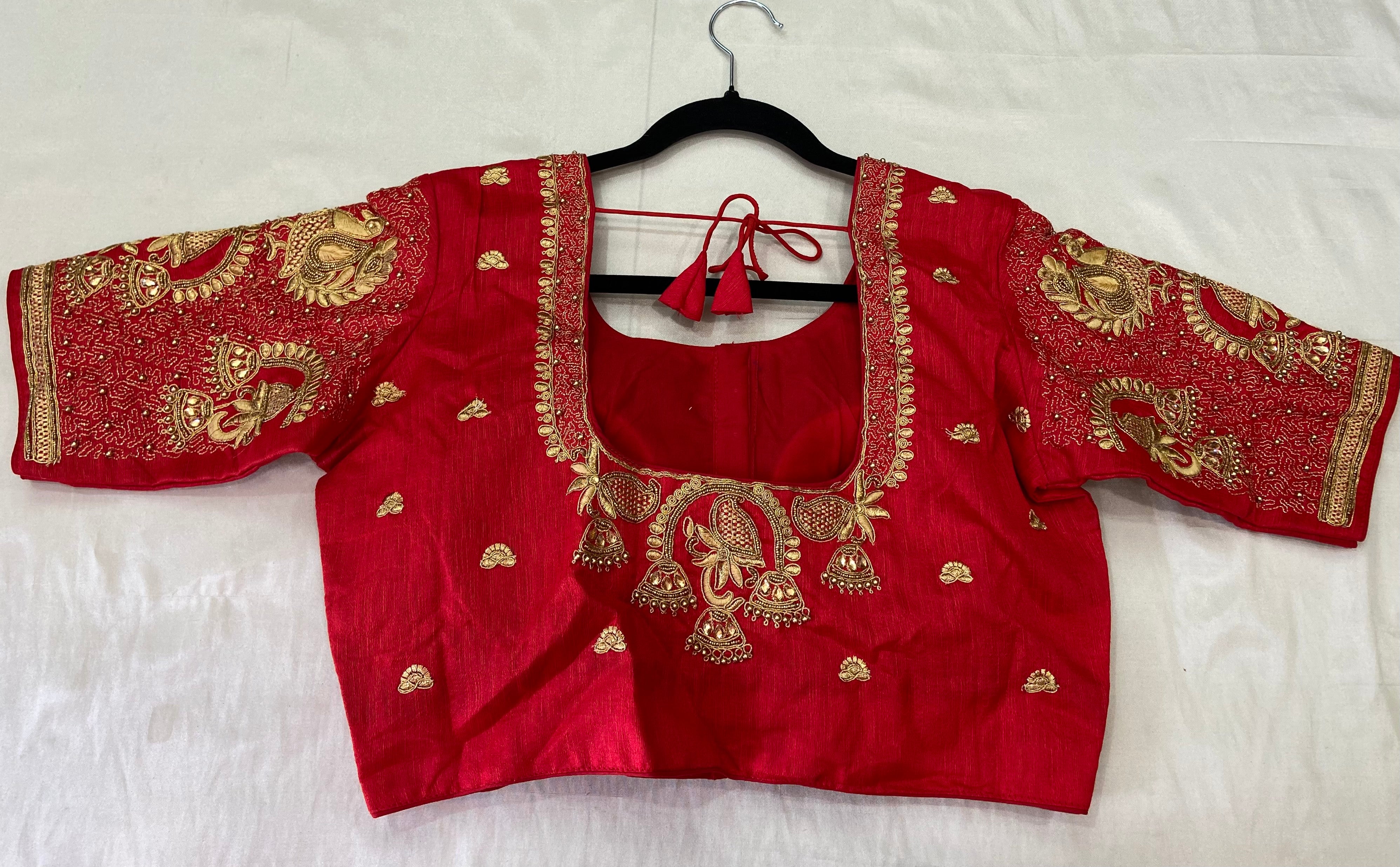 Aari Work Ready made Saree Blouse (40-44) - Generic 