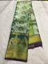 kanchi Rich Tissue Semi silk saree  with contrast blouse and rich jari pallu