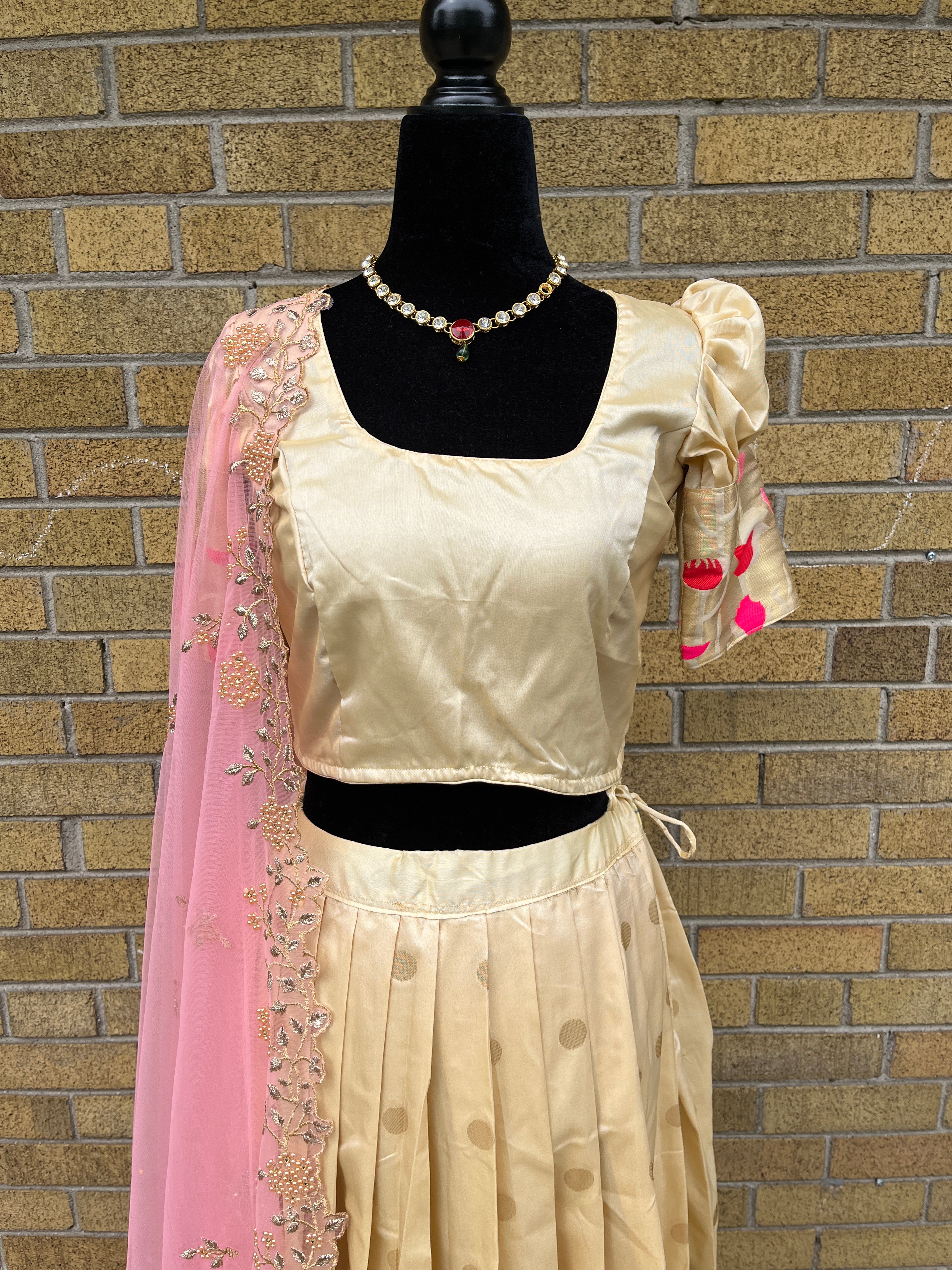 Fully stitched half saree or Lehenga  set