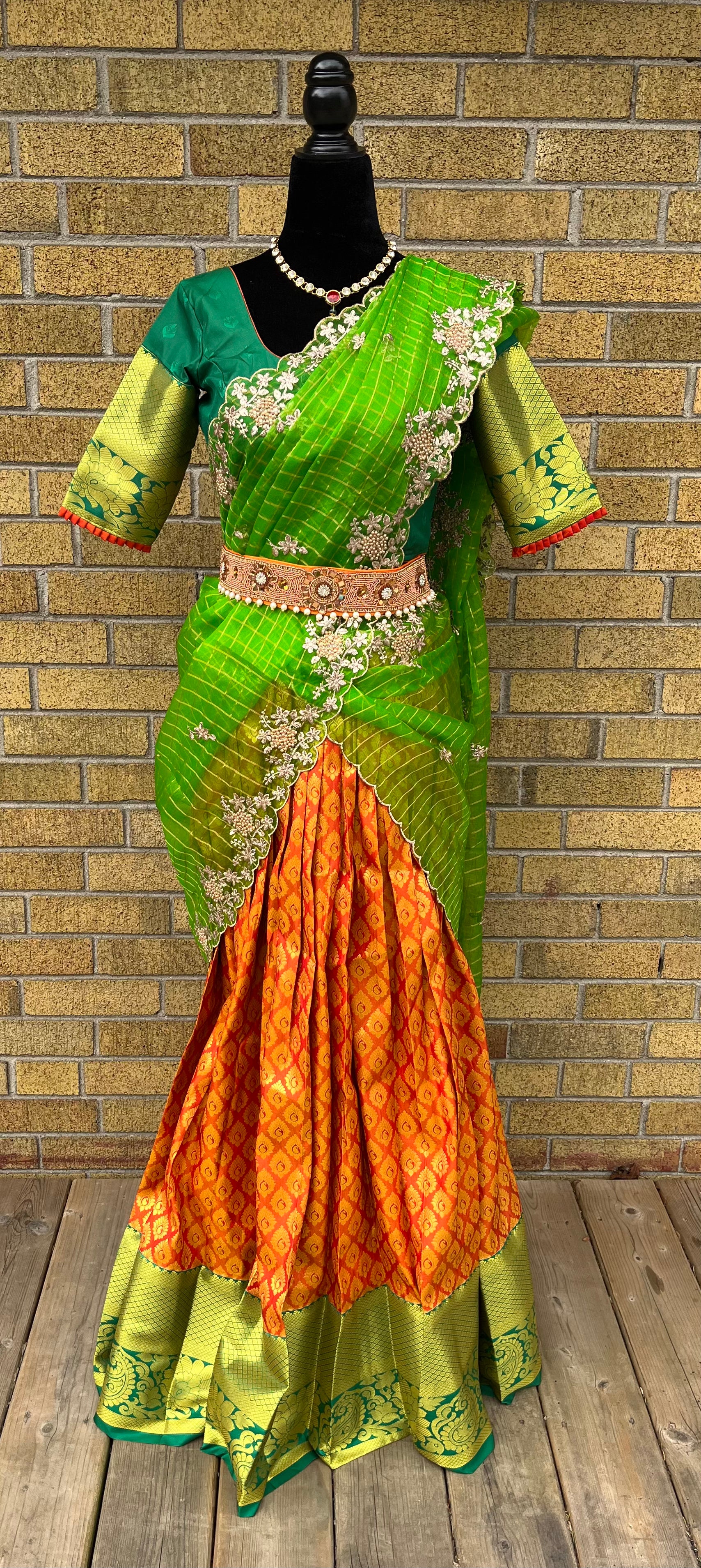 Fully stitched half saree or Lehenga  set