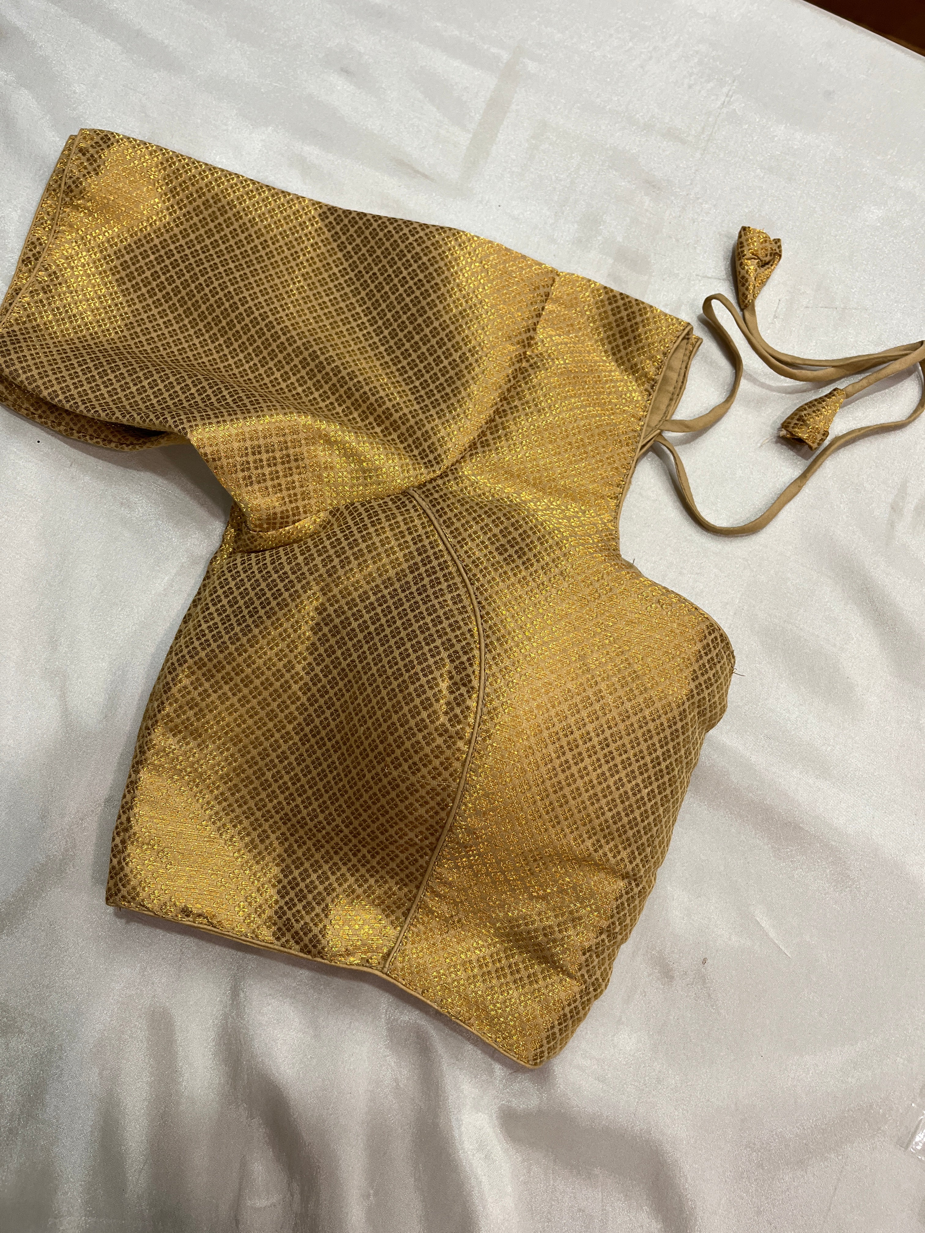 Phantom silk brocade Readmade blouse [ 40-42]