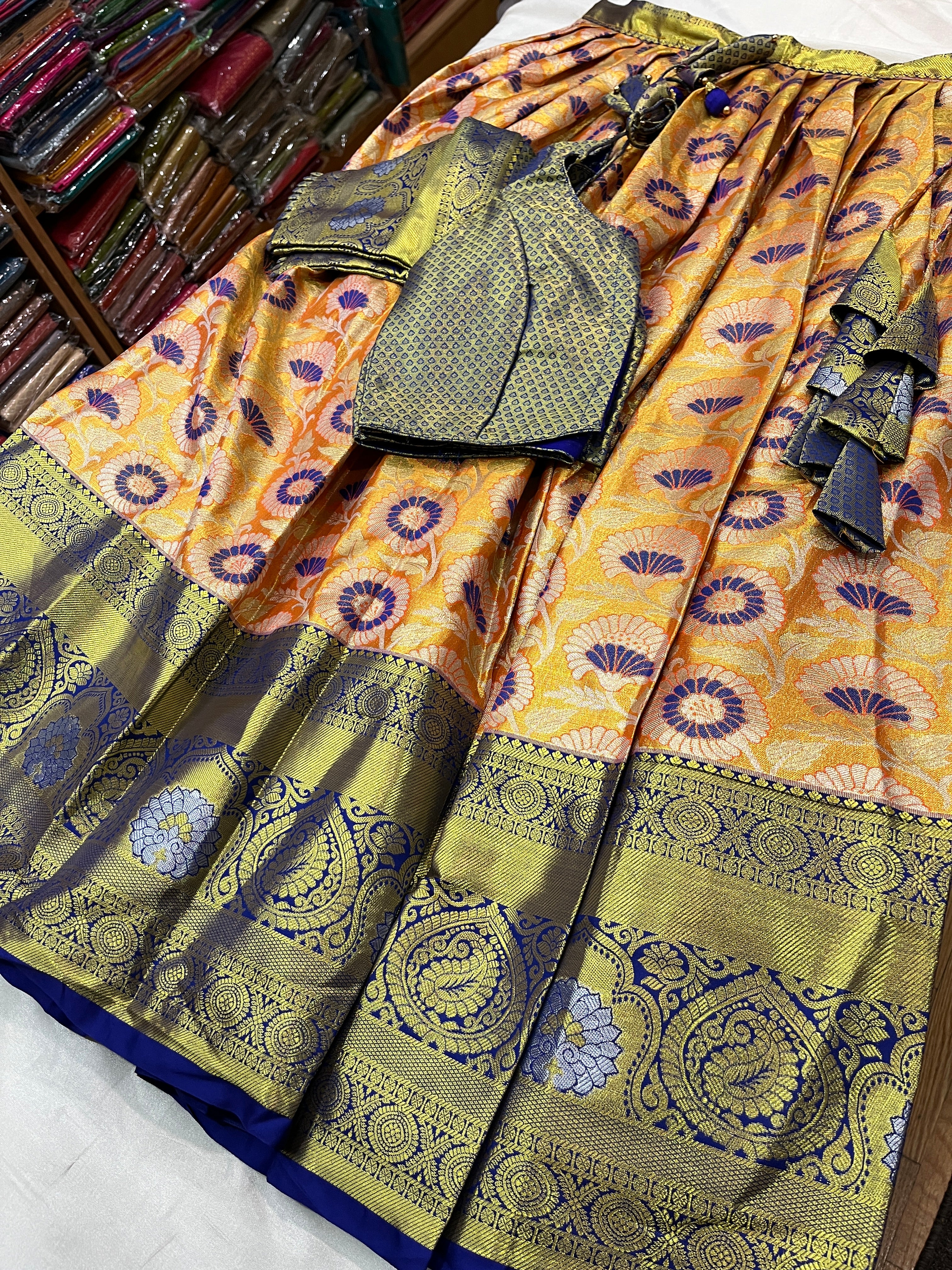 Fully stitched half saree or Lehenga  set