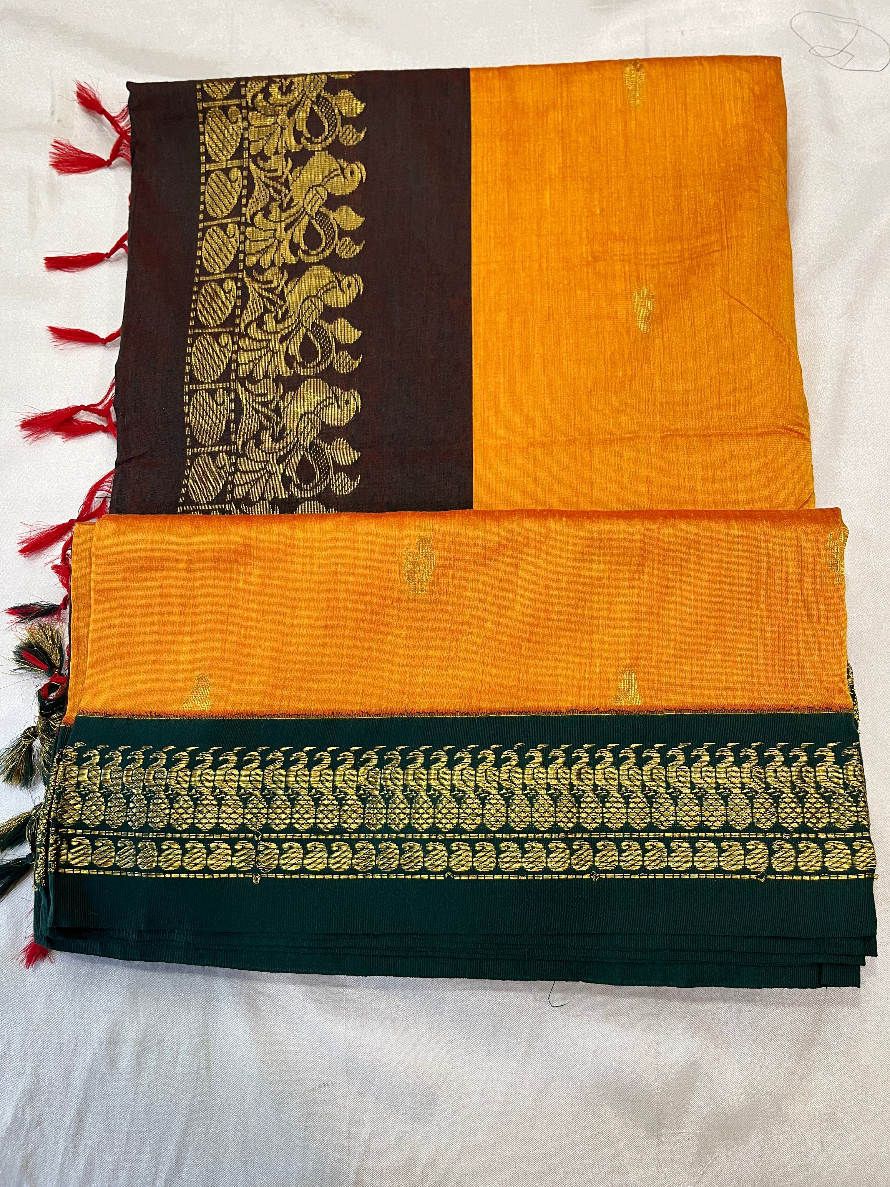 Kalyani Cotton Saree with Contrast Blouse