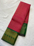 Kanchipuram soft Semi silk saree  with contrast blouse and rich jari pallu - Generic 